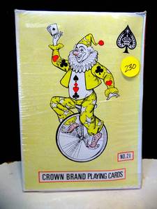 lot 230 image: OVERSIZED JUMBO DECK - #21 CROWN BRAND PLAYING CARDS - NEW
