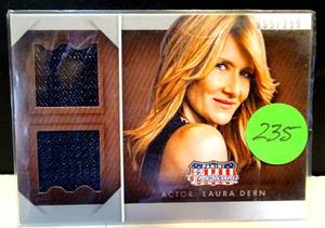 lot 235 image: BIG $ LIMITED  299 - 2015 Panini Americana DOUBLE RELIC Laura Dern, Actor