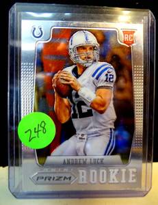 lot 248 image: $$$ 2012 Panini Prizm Andrew Luck Silver Prizm Variation RC #203