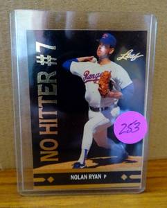 lot 253 image: NOLAN RYAN #7 NO HITTER SPORTS CARD