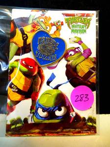 lot 283 image: COLLECTIBLE TEENAGE NINJA TURTLE ITS TURTLE TIME PIN