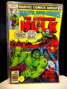 lot 287 image: Marvel Super-Heroes #66 Vol 1 Incredible Hulk Marvel Comics 1977 Bronze Age