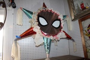 lot 57 image: Two pinatas Spiderman and Batman
