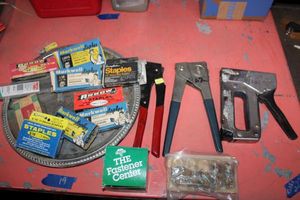 lot 19 image: Tools staplers and staples, washers, see photos