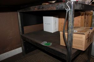 lot 21 image: Metal work table or cart