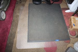 lot 34 image: Heavy duty rubber fingertip mat and office chair mat