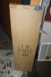 lot 98 image: 4 foot glass shelves still in box