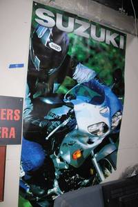 lot 99 image: Suzuki vinyl sign