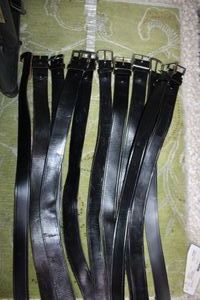 lot 72 image: Black leather belts, 11 total, up to 36 Approx.