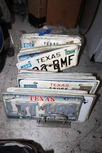 lot 105 image: Texas license plates