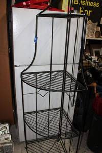 lot 116 image: Corner display rack (Folds together as shown)