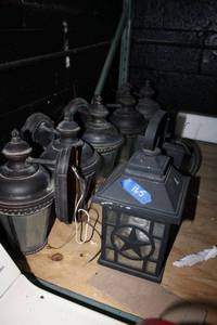 lot 165 image: Outdoor lighting wall sconces