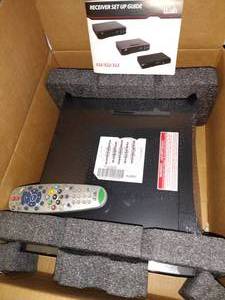 lot 218 image: Dish receiver, antenna and remotes