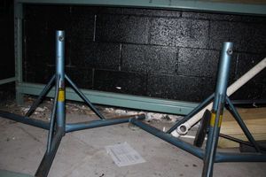 lot 24 image: Pair of iron bases (for volleyball net or whatever)