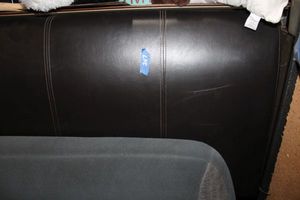lot 247 image: Brown vinyl Queen size headboard