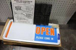 lot 275 image: Open signs, plastic letter sign