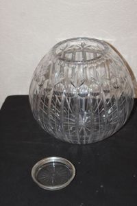 lot 142 image: Very Large Crystal Rose Bowl and Vintaged coaster