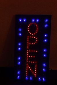 lot 151 image: Flashing LED Open Sign
