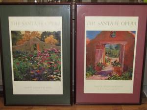 lot 80 image: The Santa Fe Opera framed prints (2), 25 x 37