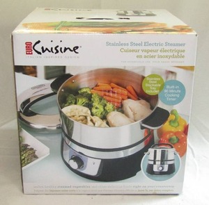 lot 97 image: Euro Cuisine stainless steel electric steamer