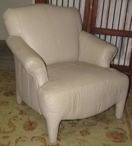 lot 107 image: Leather occasional chair