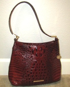 lot 124 image: Brahmin Melbourne collection Katie leather Crocodile embossed crossbody bag