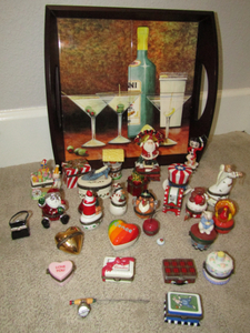 lot 123 image: Assorted trinket boxes some PHB collection