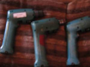 lot 74 image: Makita drills qty 3   NO BATTERIES