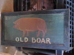 lot 103 image: Old Boar wall art