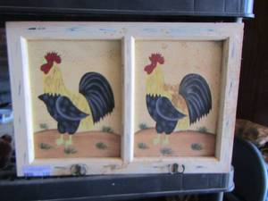lot 135 image: rooster wall art
