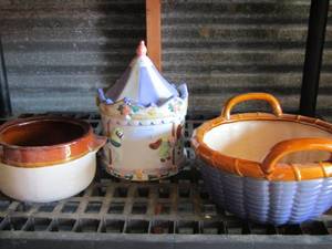 lot 158 image: glass basket with handles- carousel plus