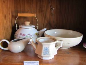 lot 187 image: gravy boat- creamer dish- tea kettle and more