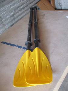lot 49 image: 2 yellow and black BOATKAYAK Paddles