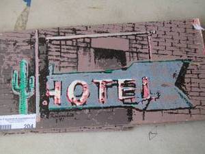 lot 204 image: CACTUS HOTEL  board paintings by Krovishia 91