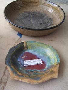 lot 209 image: clay pottery bowls