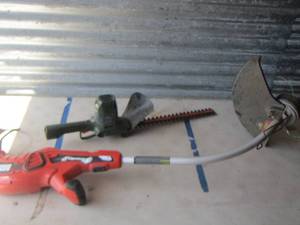 lot 215 image: weed eater and a hedge trimmer