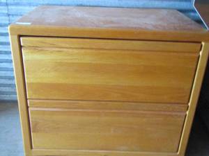 lot 334 image: WOOD FILE CABINET
