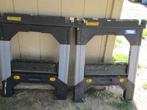 lot 37 image: DeWalt  plastic Saw Horses  qty 2