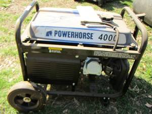 lot 16 image: Powerhouse 4000 12 VDC Generator like new ( VERY FEW HOURS)