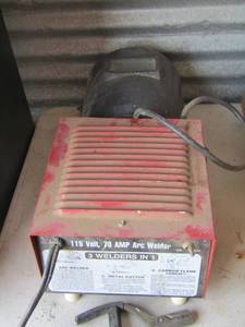lot 107 image: WELDER  - 3 WELDERS IN ONE, 115 volt , 70 amp welder  PLUS  WELDER HELMET