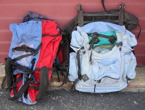 lot 140 image: Various Hiking bags BACKPACKS