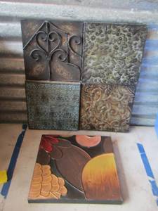 lot 153 image: 2 metal wall art