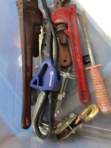 lot 176 image: Pipe Wrenches, C CLAMPS  and more