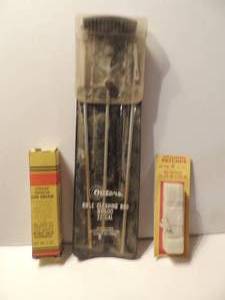 lot 205 image: RIFLE CLEANING  RODS  BP600  22 CAL  by Outers,  GUNSLICK  GUN GREASE  & 22 CAL CLEANING PATCHES