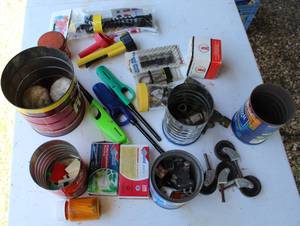 lot 62 image: Mixed lot matches  lighters gas can replacement caps and more see pictures