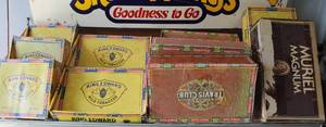 lot 98 image: king Eward and Travis club and Muriel Magnum Cigar boxes