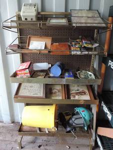 lot 150 image: Shelf and everything on the shelf mixed lot