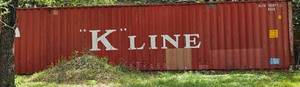 lot 2 image: K Line 40ftx8ft Shipping Container, Does not leak This will have a Scheduled Pick up