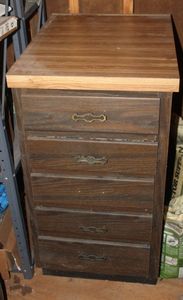 lot 126 image: Stand alone Drawers with Wooden Top