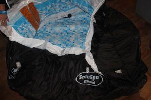 lot 355 image: Saluspa Miami Blow Up Hot tub and Fitted Cover.  Appears to Be Unused